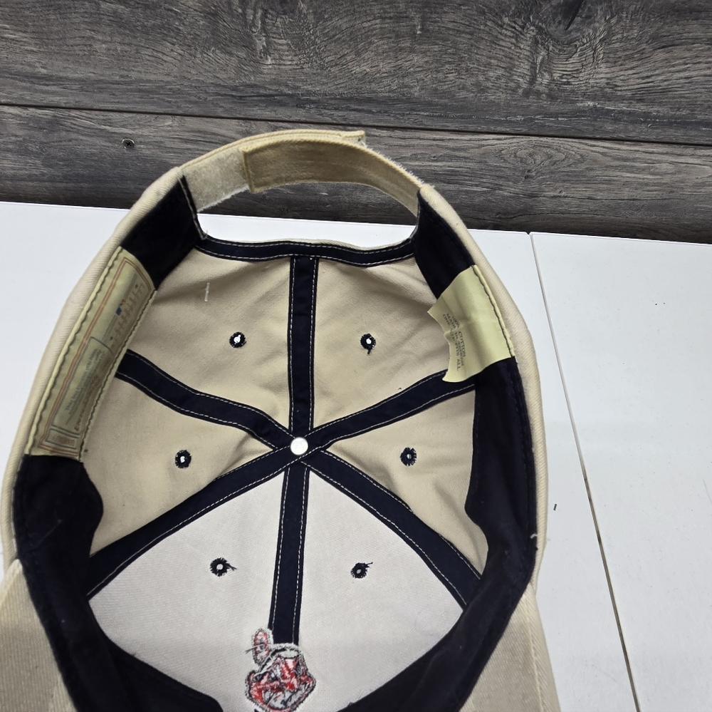 Vintage Cleveland Indians Chief Wahoo Hat Cap Strap Back MLB Baseball Vtg - Picture 3 of 4